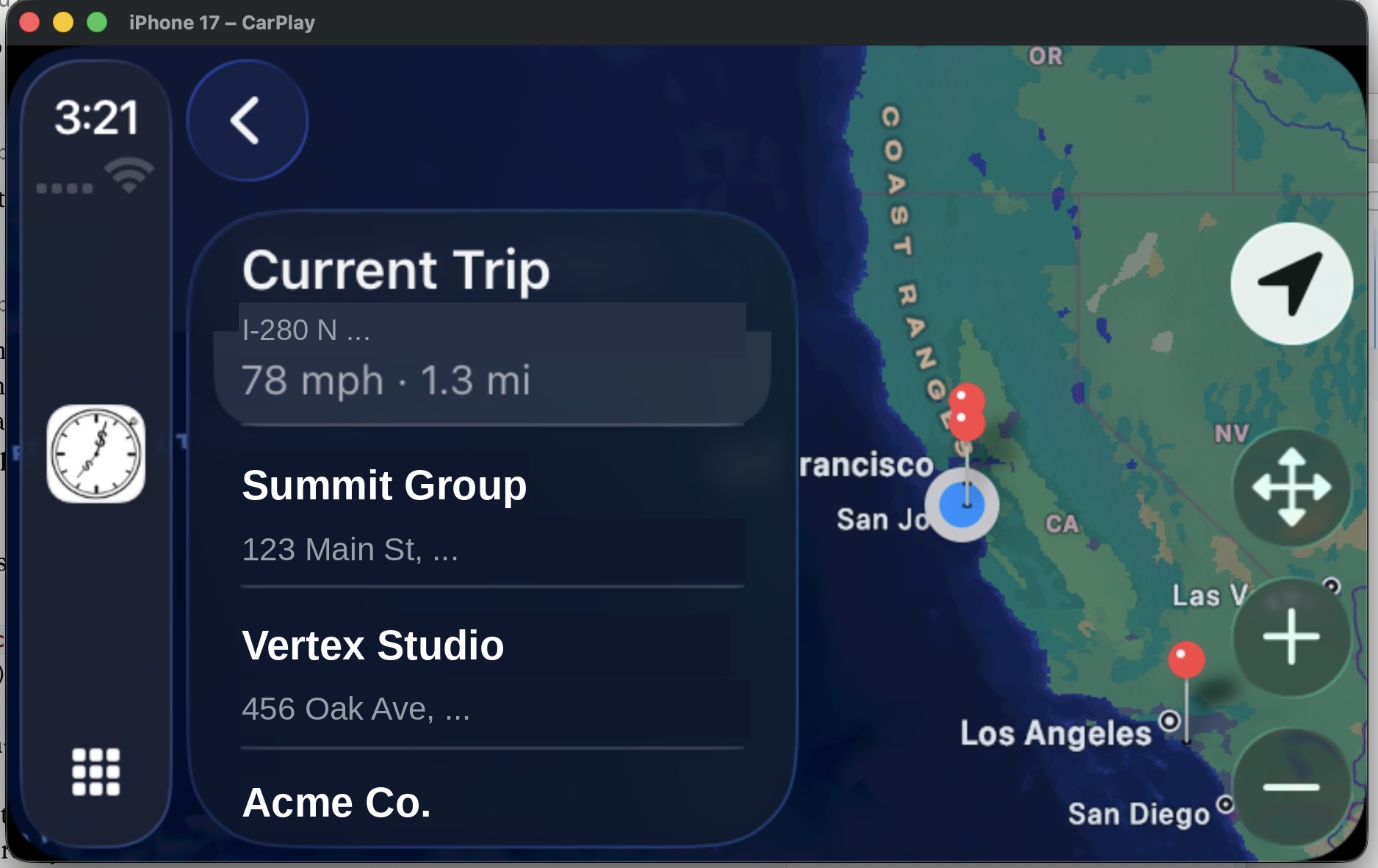 Time Tracker on CarPlay